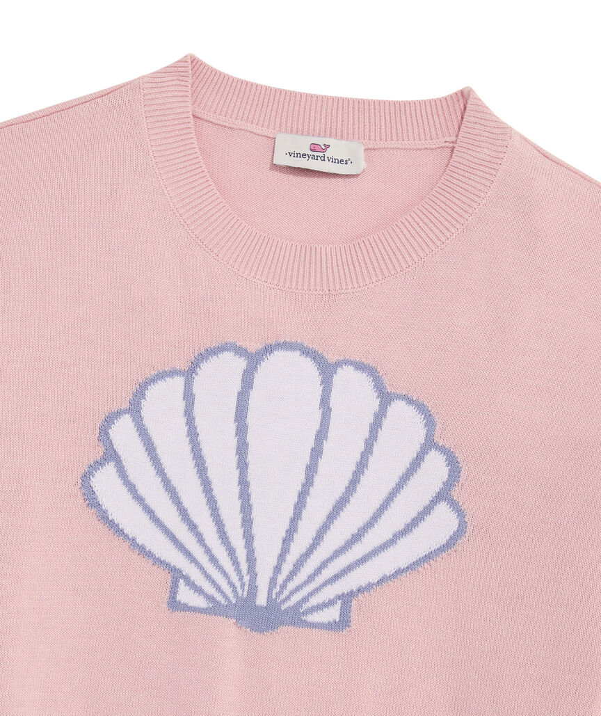 OUTLET Shell Intarsia Crewneck Sweater