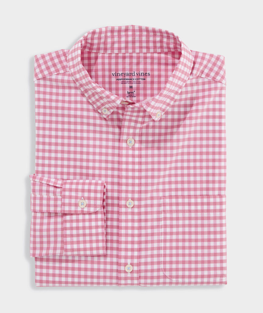 Performance Cotton Skysail Gingham Shirt
