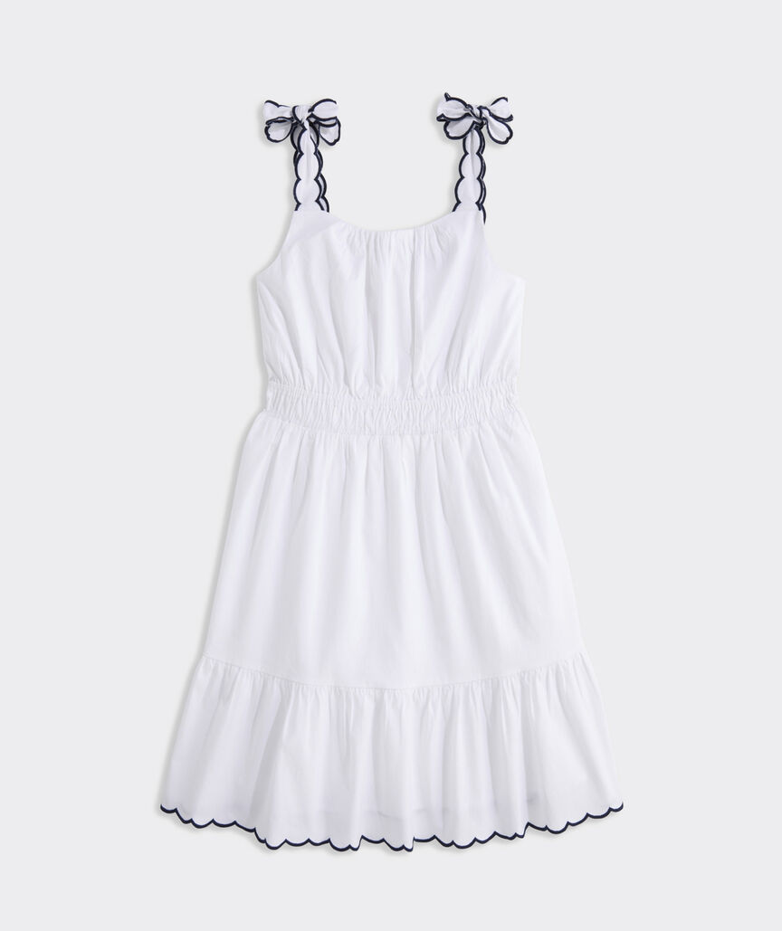 Girls' Poplin Scallop Dress