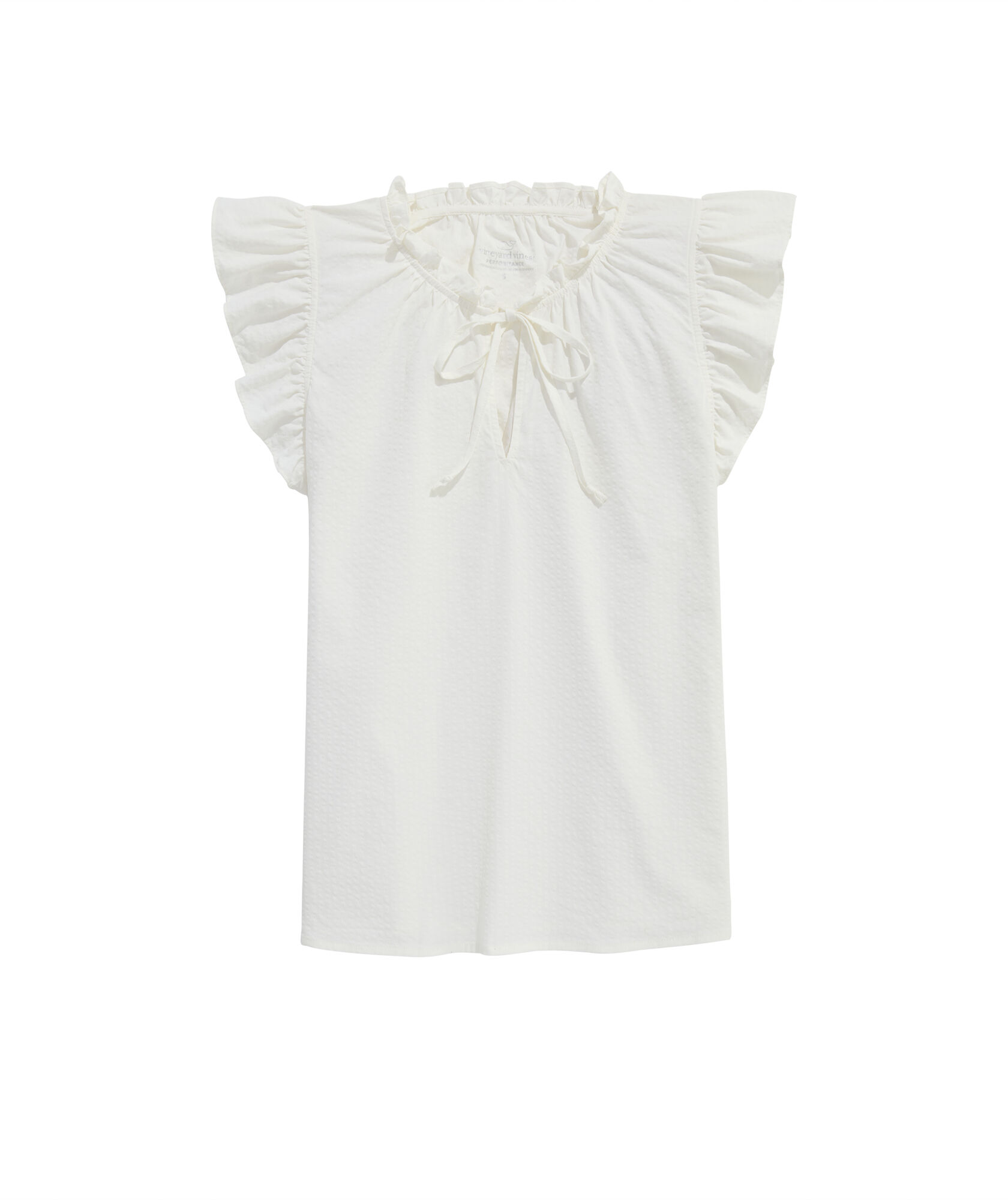 OUTLET Harbor Seersucker Ruffle Popover