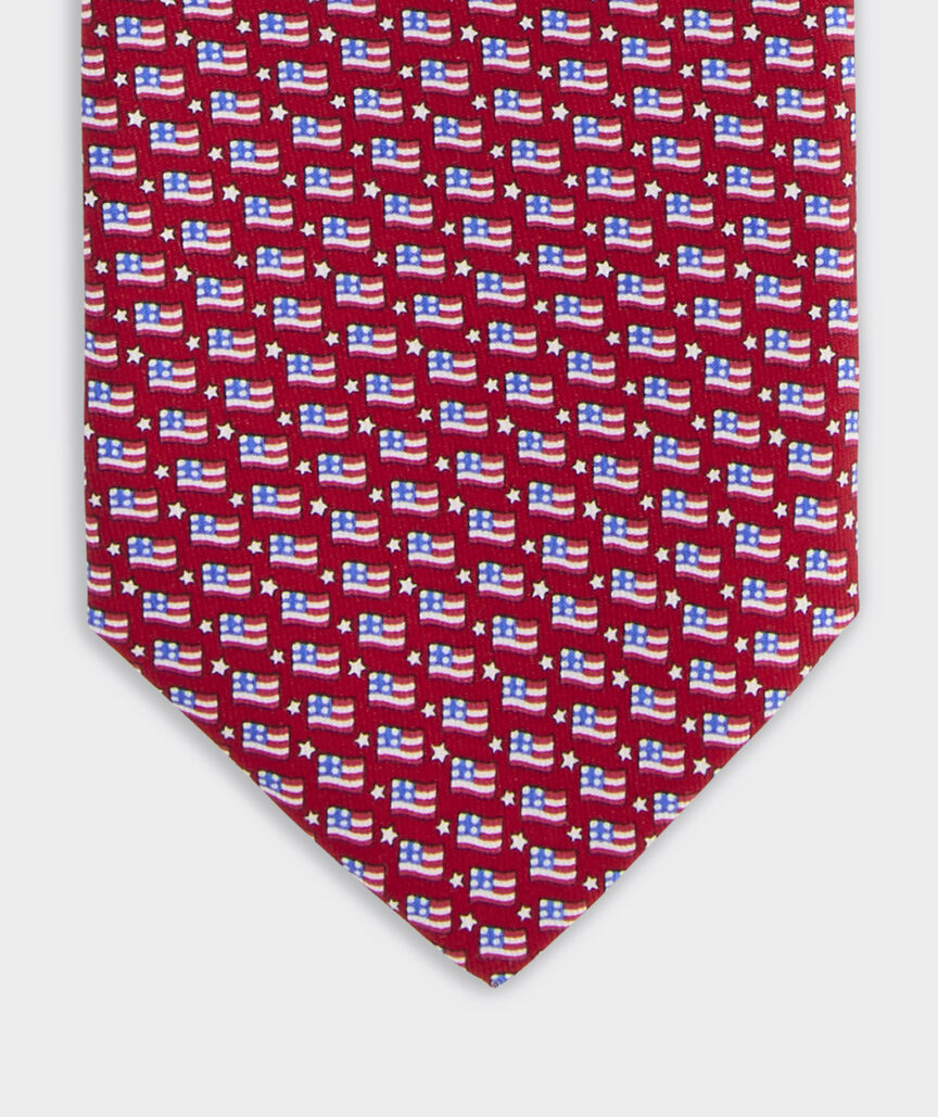 USA Micro Flag Printed Tie
