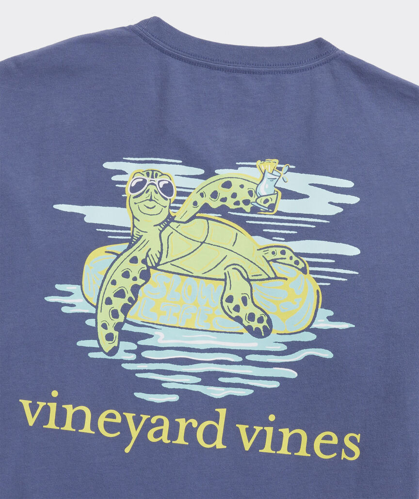 Lazy River Turtle Short-Sleeve Pocket Tee