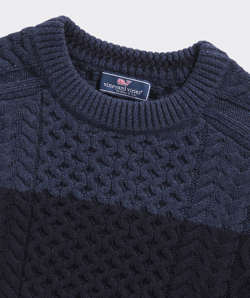 Chest Stripe Fisherman& Sweater