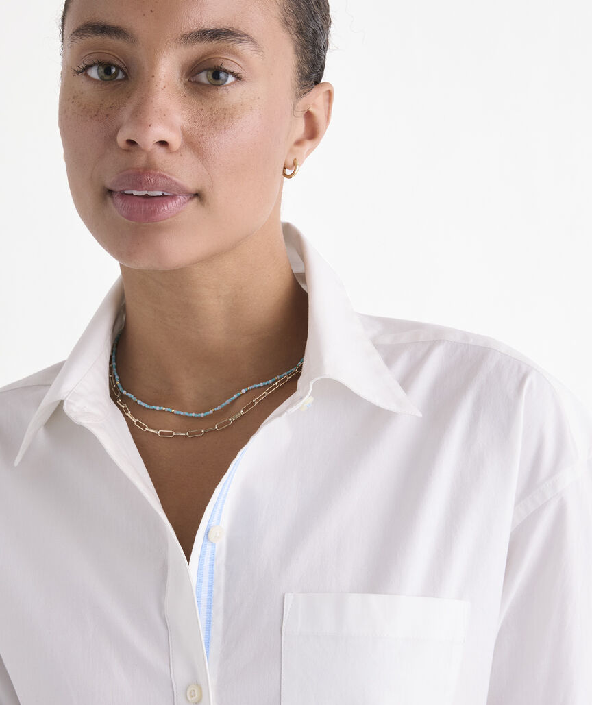 Birdie Grosgrain Button-Down