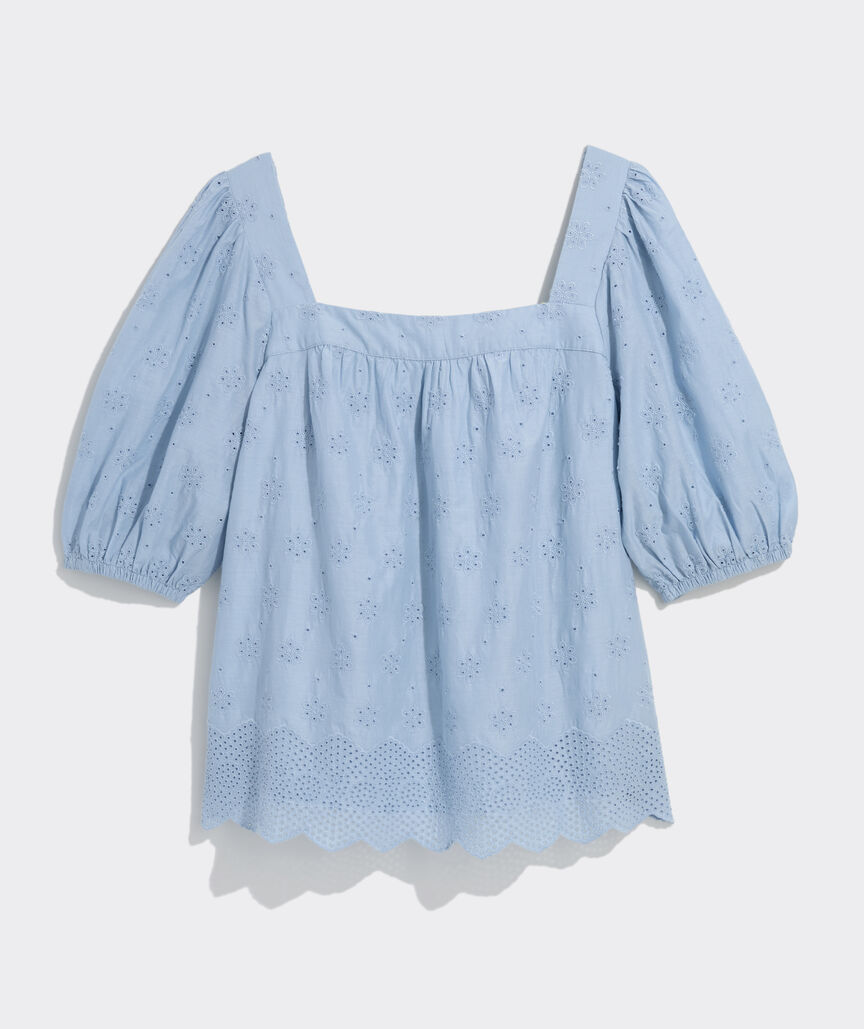 Serena Eyelet Top