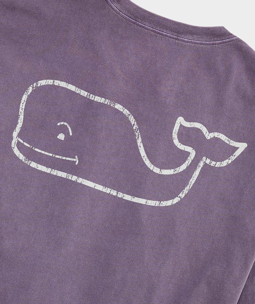 Garment-Dyed Vintage Whale Long-Sleeve Pocket Tee