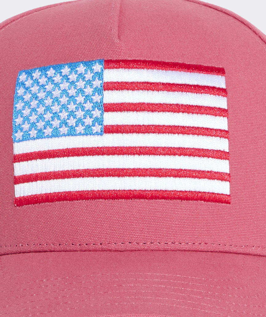 High Profile American Flag Trucker