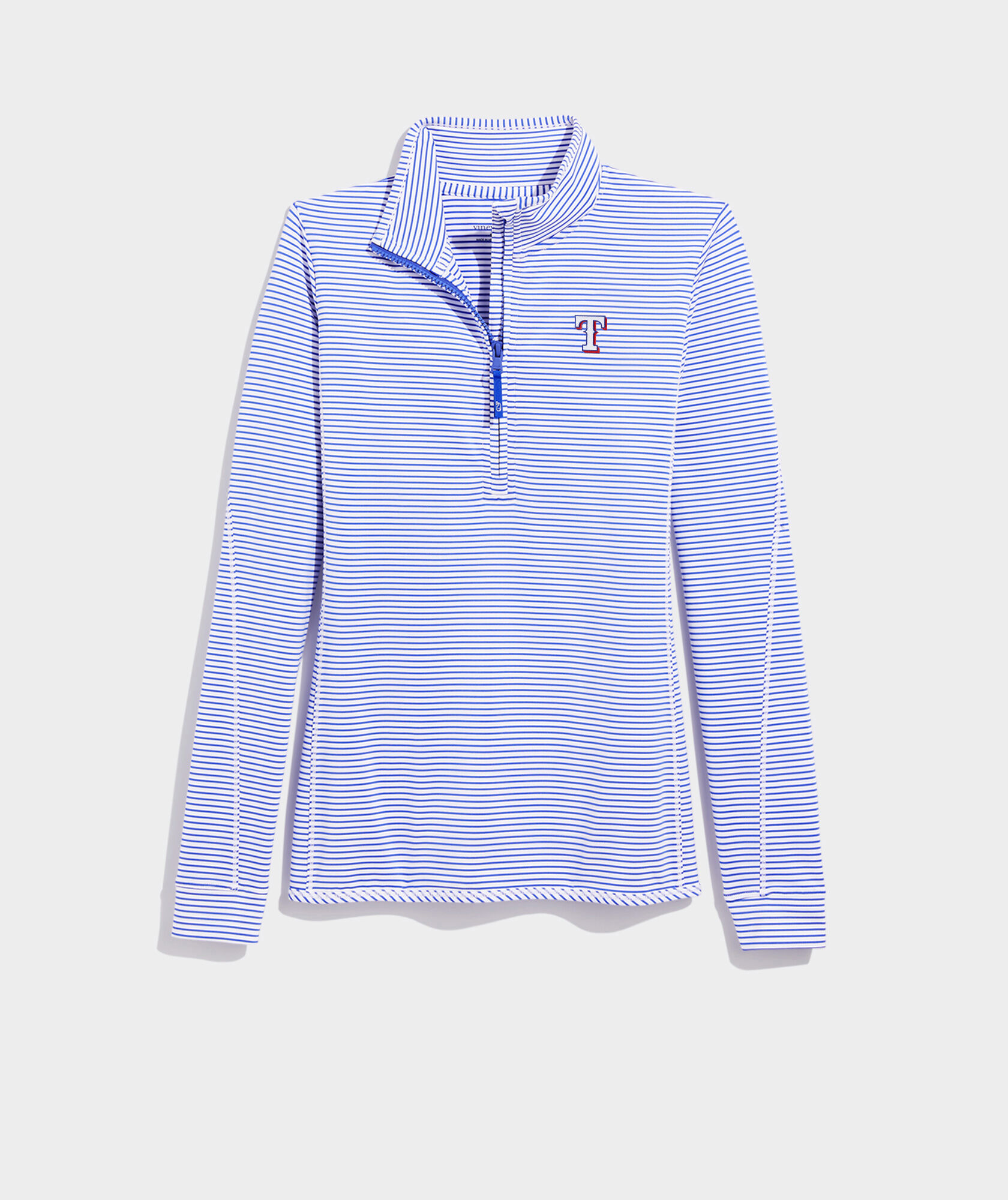 Texas Rangers Vineyard Vines Shep Shirt Quarter-Zip Pullover Sweatshirt -  Gray