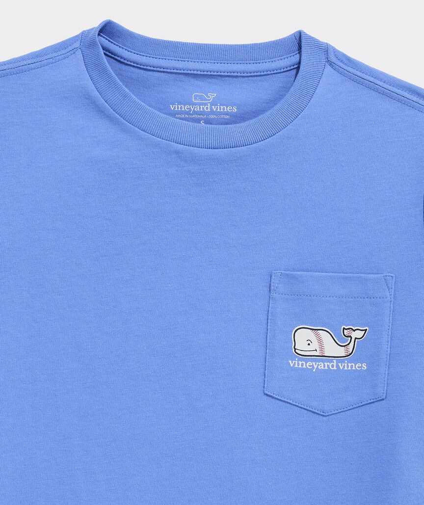 Boys' Baseball Whale Short-Sleeve Pocket Tee