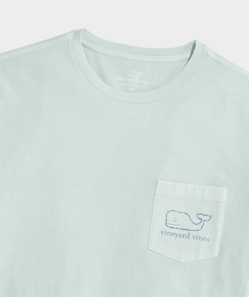 Garment-Dyed Vintage Whale Long-Sleeve Pocket Tee