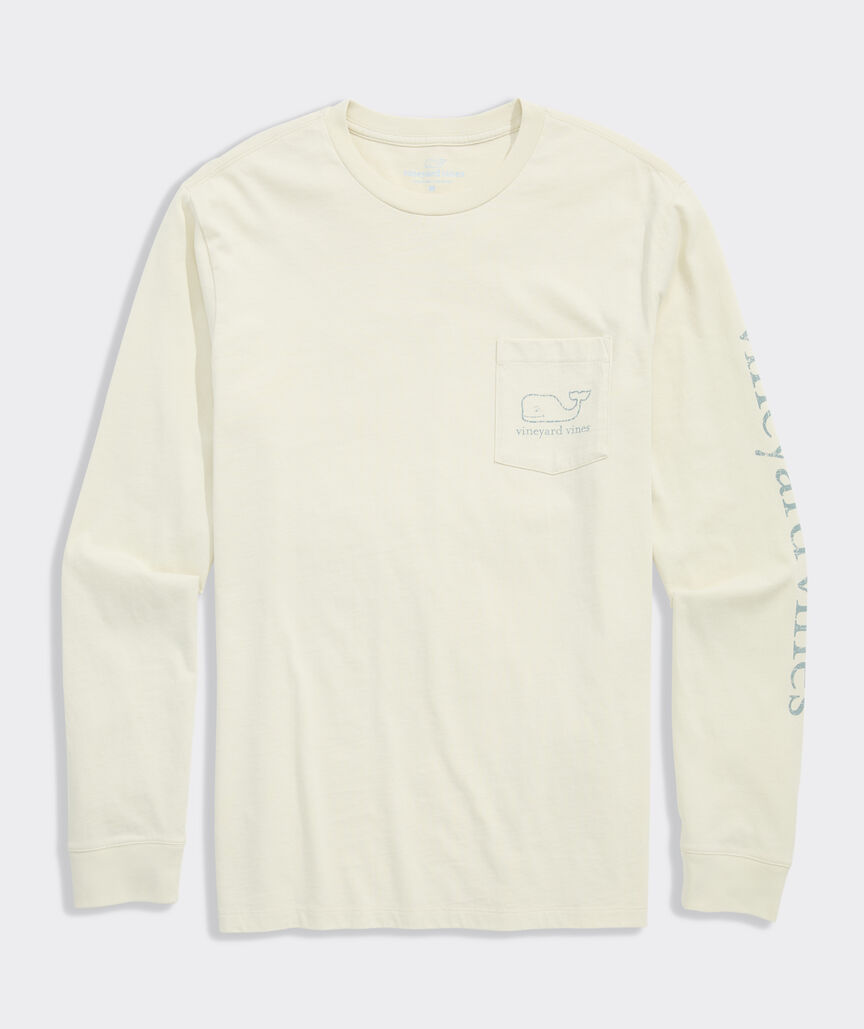 Vintage Whale Long-Sleeve Pocket Tee