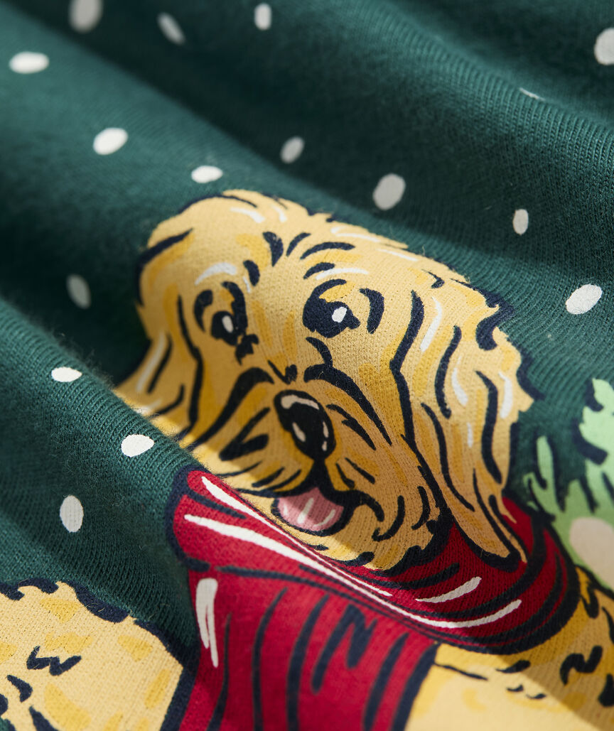 Doodle Sleigh Long-Sleeve Pocket Tee