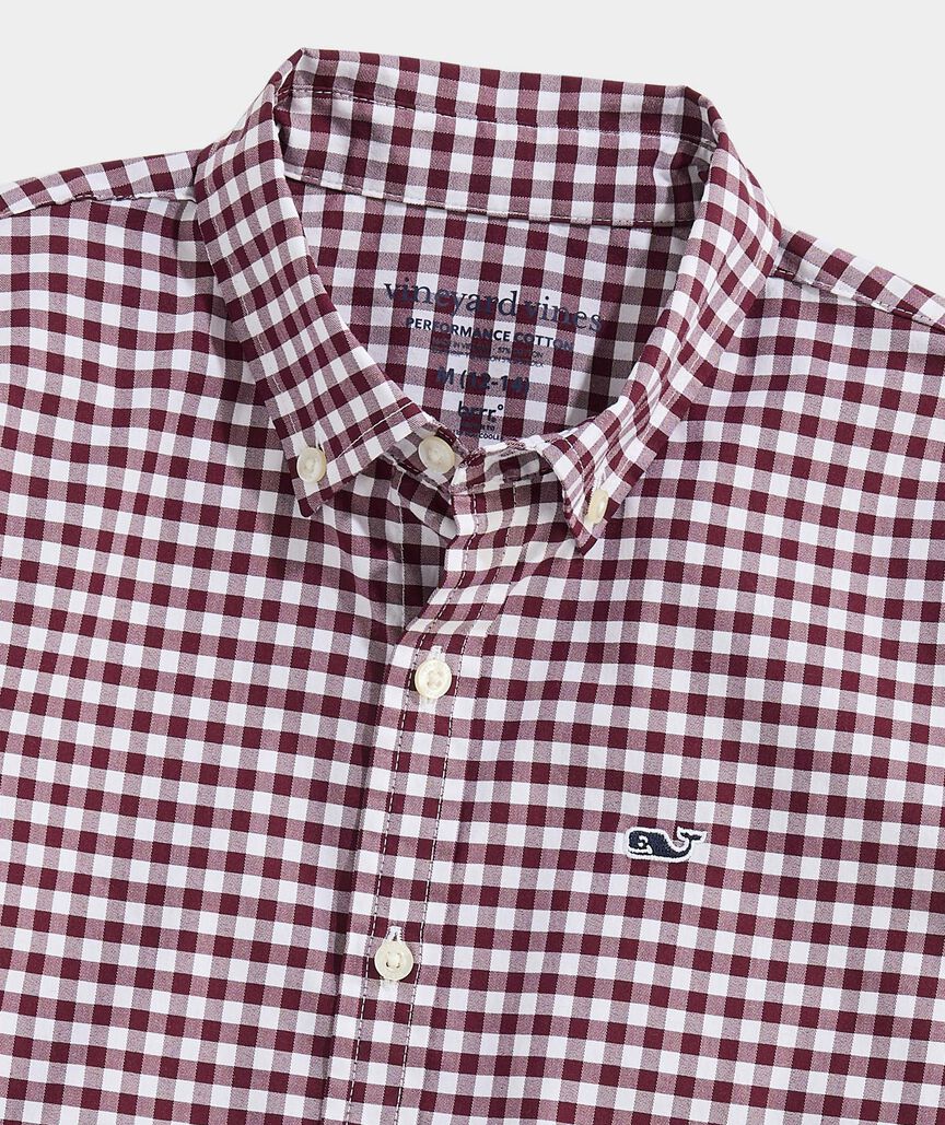 Boys' Performance Cotton Skysail Gingham Shirt