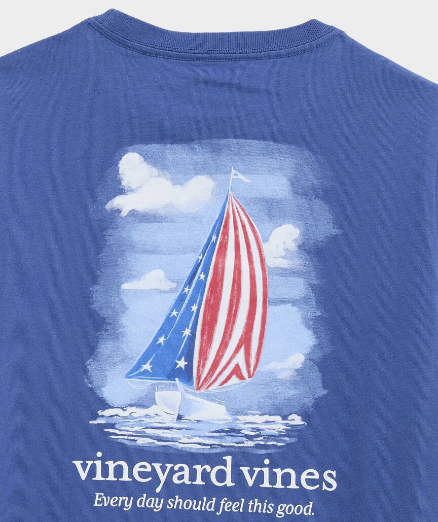 Boys' Painted Americana Sail Short-Sleeve Pocket Tee