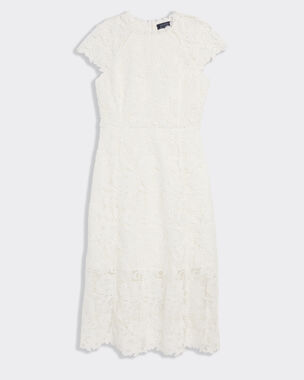 vineyard vines lace dress Vineyard Vines Women's Eyelet Off The Shoulder Dress (White) (Size: XS)