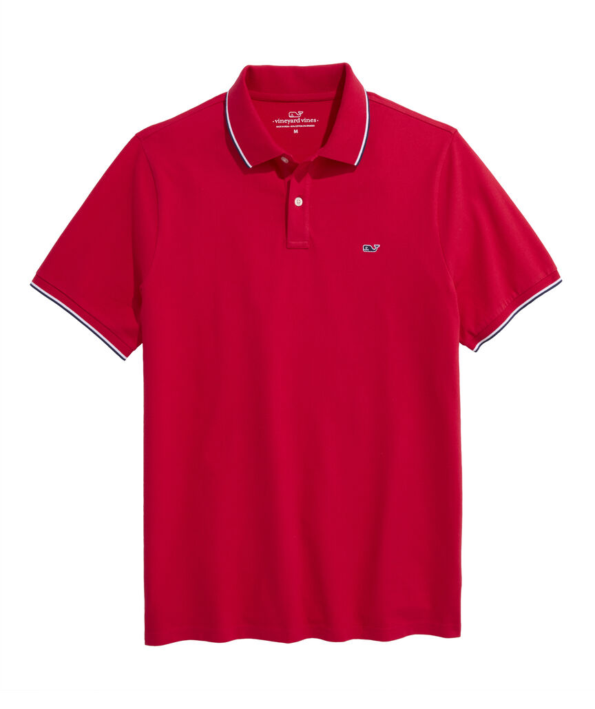 OUTLET Tipped Stretch Pique Polo