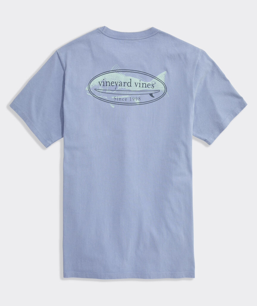 Fish Surf Icon Short-Sleeve Pocket Tee