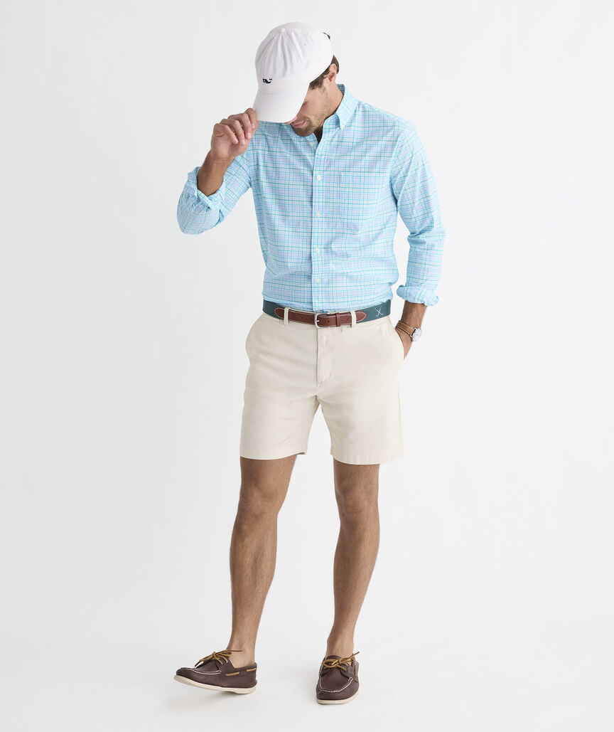 Performance Cotton Tiki Torch Plaid Shirt