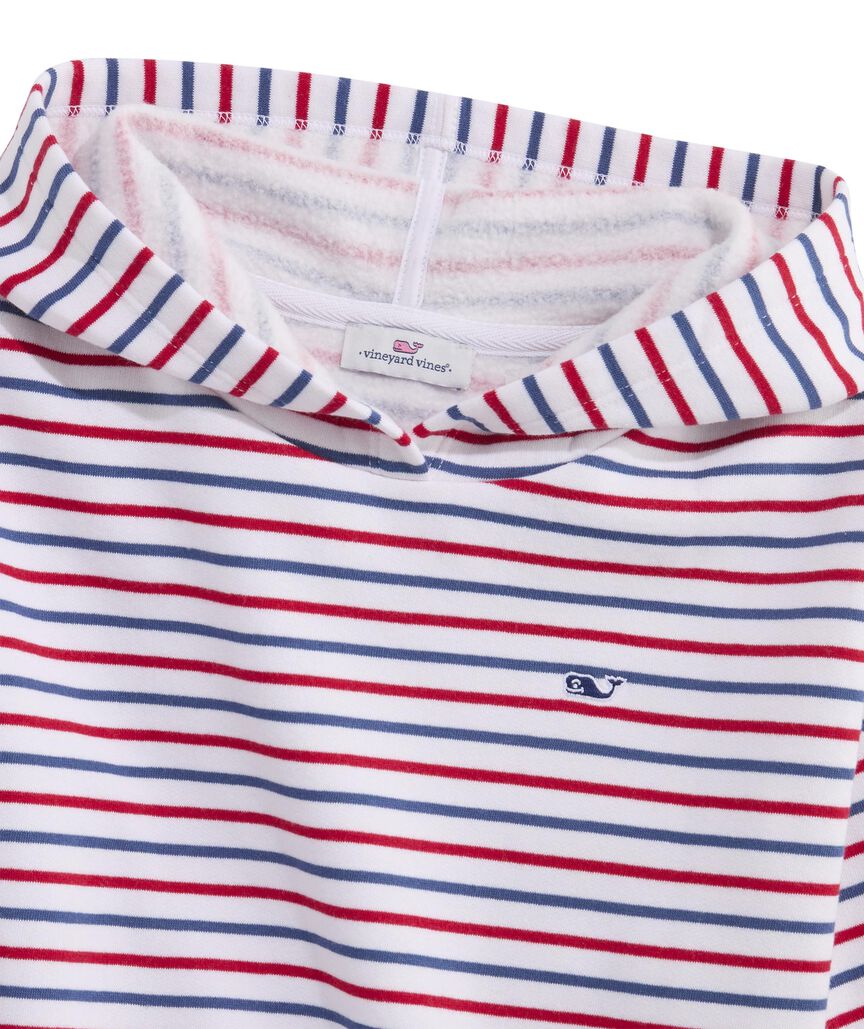 OUTLET Girls' Americana Stripe Brushed Terry Hoodie