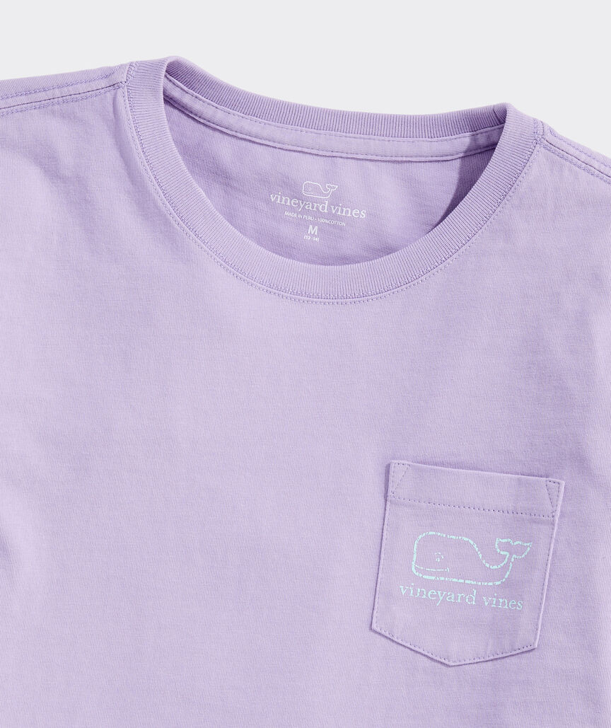 Girls' Garment-Dyed Vintage Whale Short-Sleeve Pocket Tee