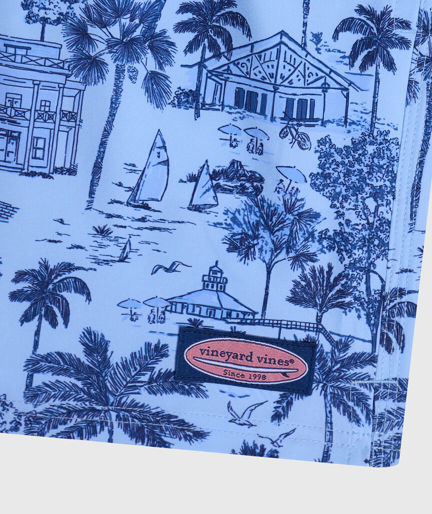 OUTLET 7 Inch Gasparilla Scene Chappy Swim Trunks
