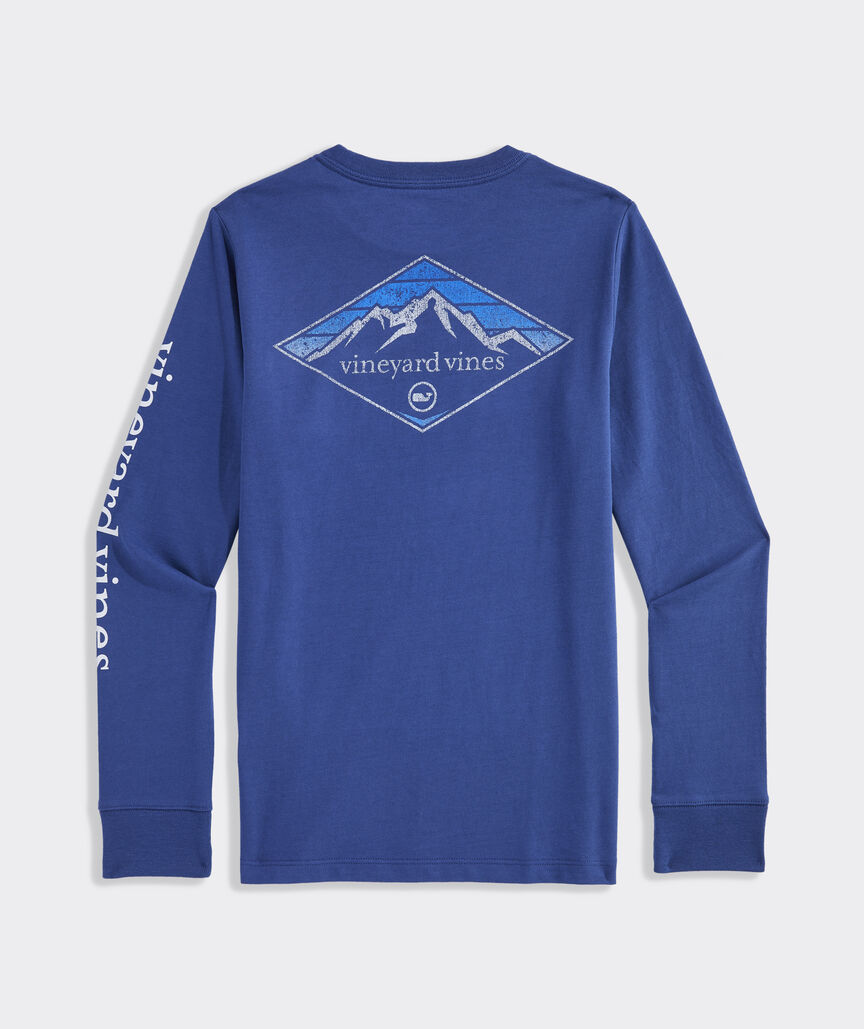 Boys' Winter Scene Logo Long-Sleeve Pocket Tee