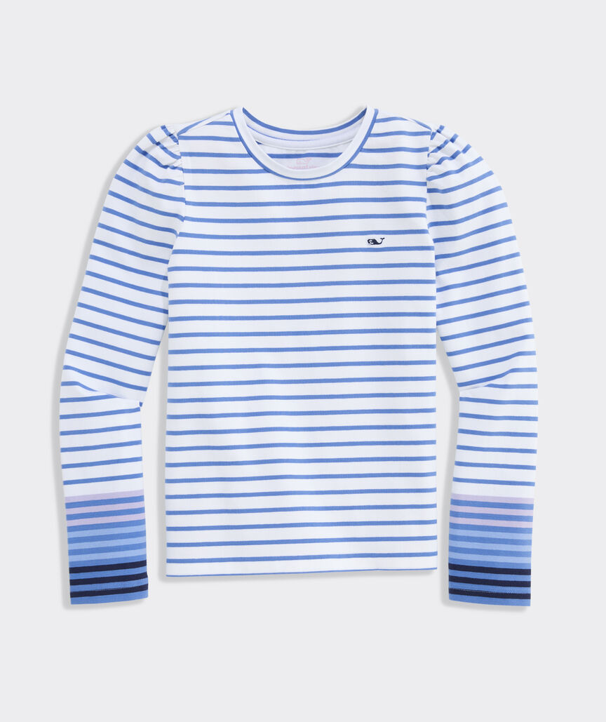 Girls' Puff-Sleeve Jersey Top