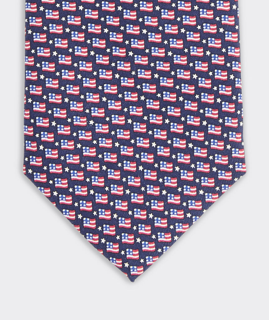 USA Micro Flag Silk Tie