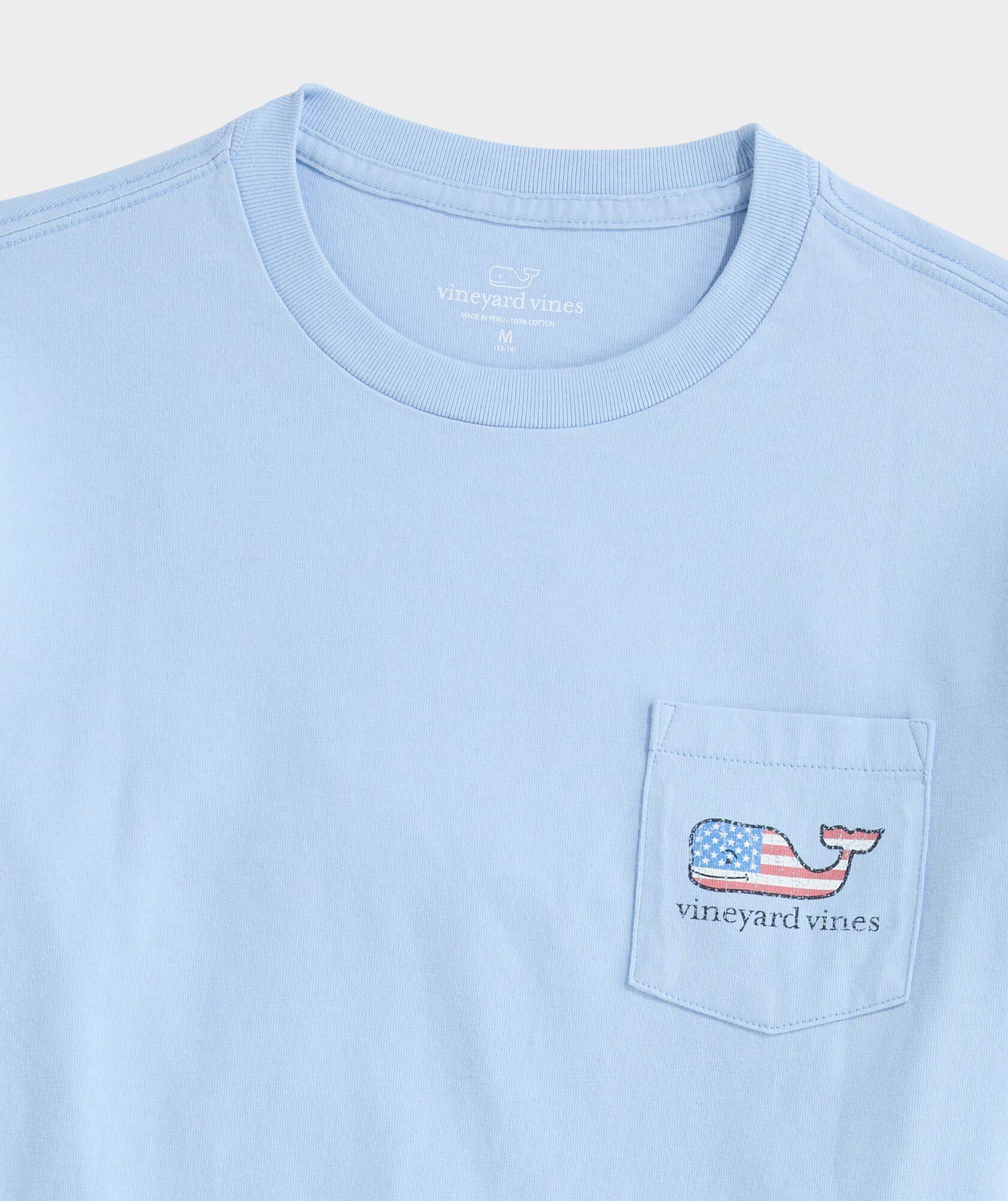 Boys' Flag Whale Short-Sleeve Pocket Tee