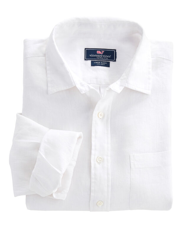 Classic Linen Spread Collar Shirt