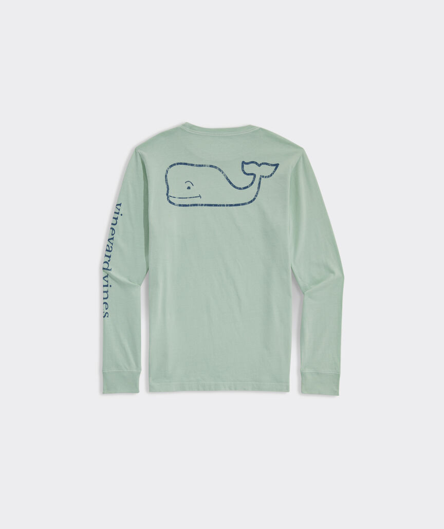 Boys' Vintage Whale Garment-Dyed Long-Sleeve Pocket Tee