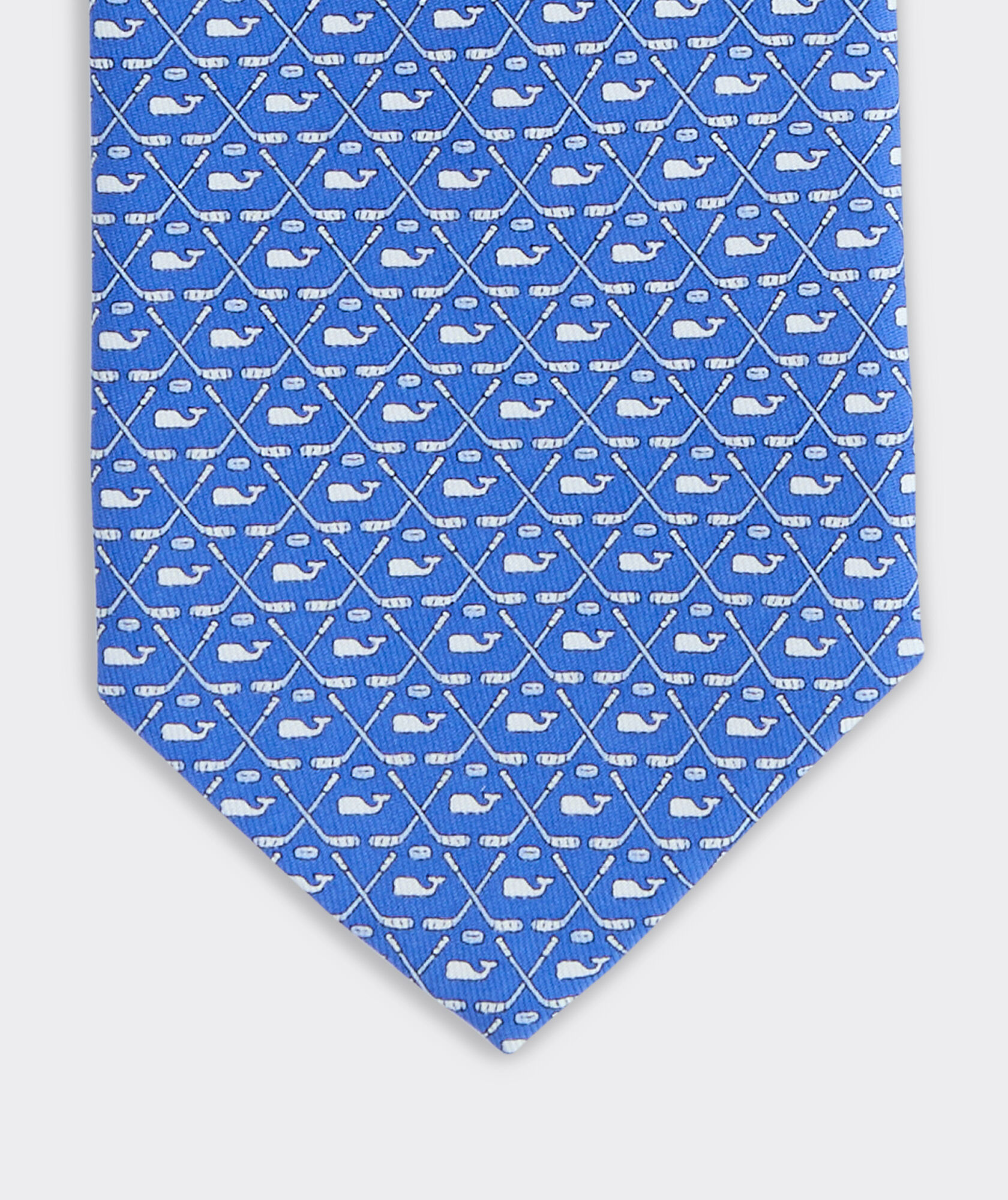 OUTLET Crossed Hockey Sticks & Whale Silk Tie