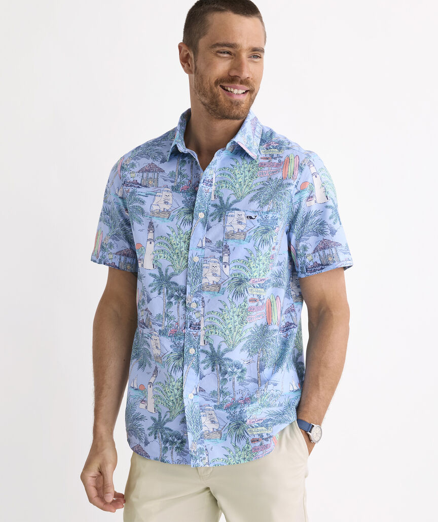 Keys To Escape Cotton Short-Sleeve Shirt