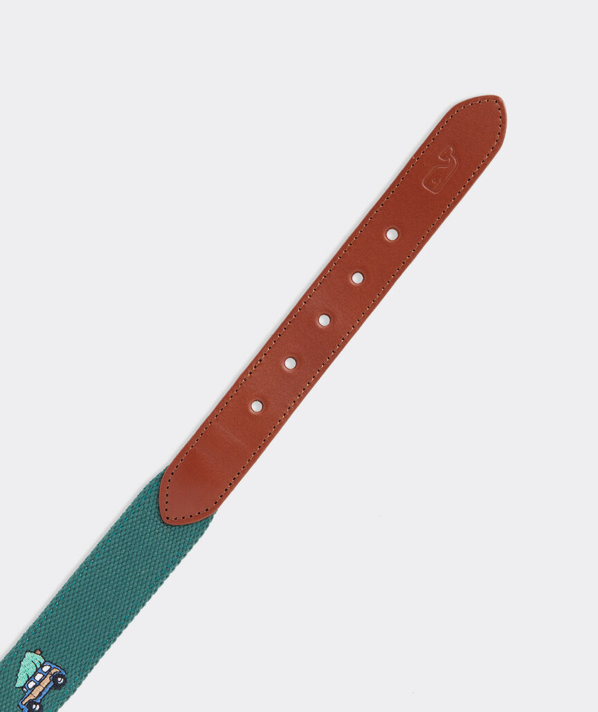 Woody & Tree Embroidered Canvas Club Belt