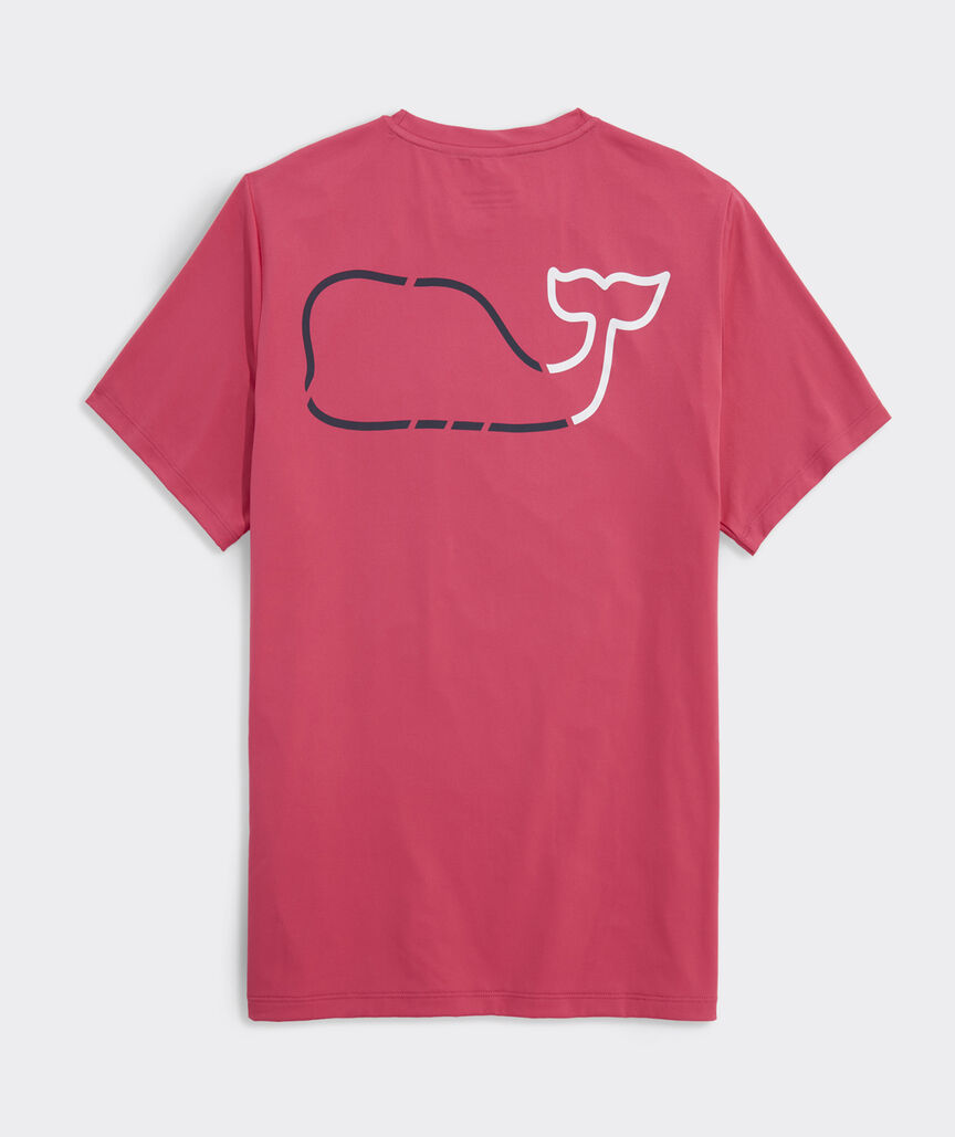Performance On-The-Go Whale Outline Short-Sleeve Harbor Tee
