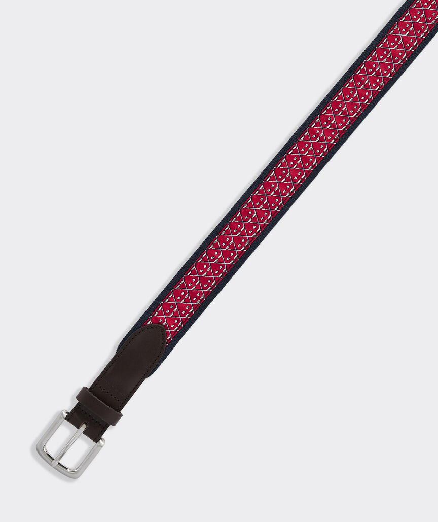 OUTLET Crossed Hockey Sticks Canvas Club Belt
