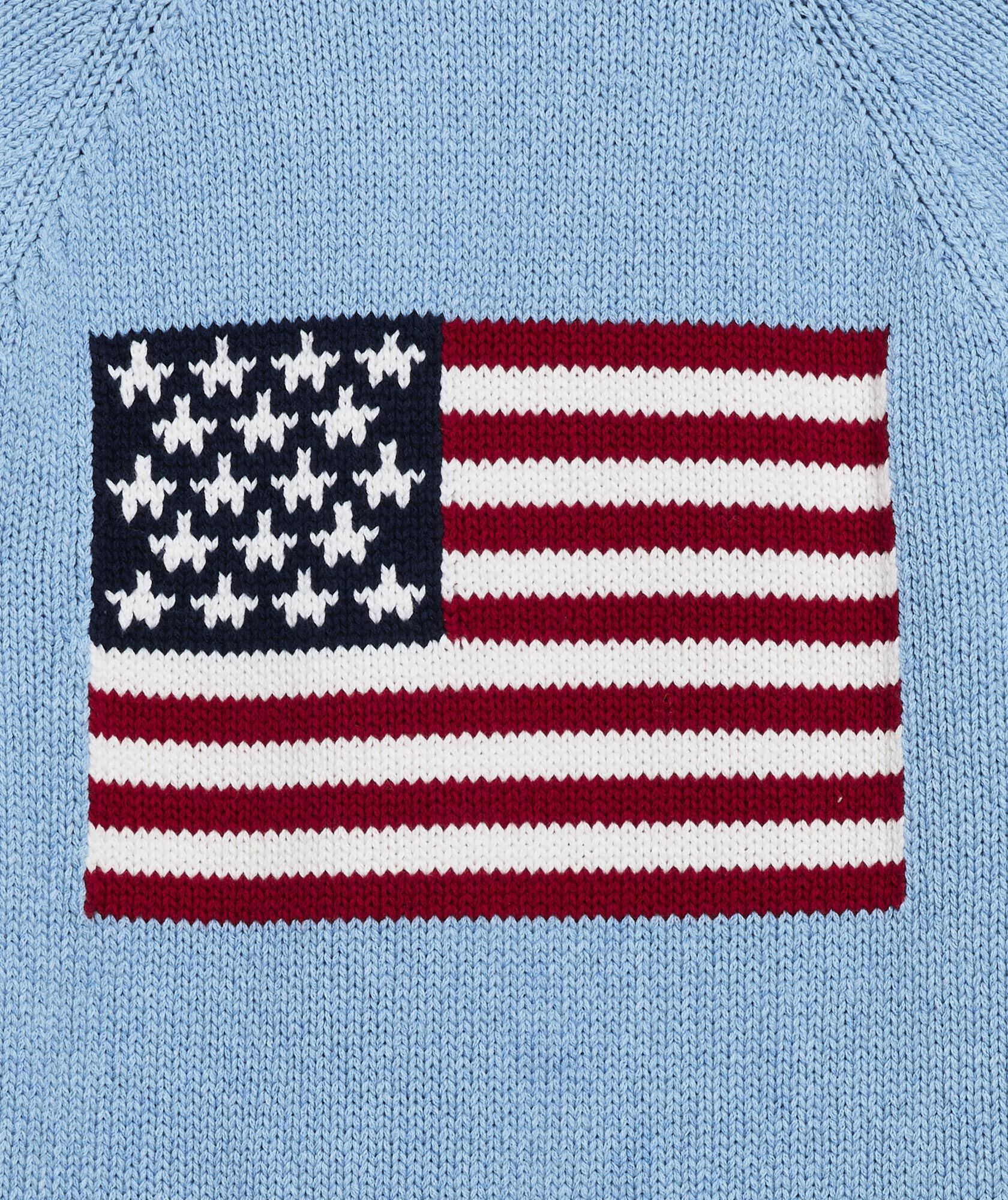 Flag Intarsia Shawl Cardigan