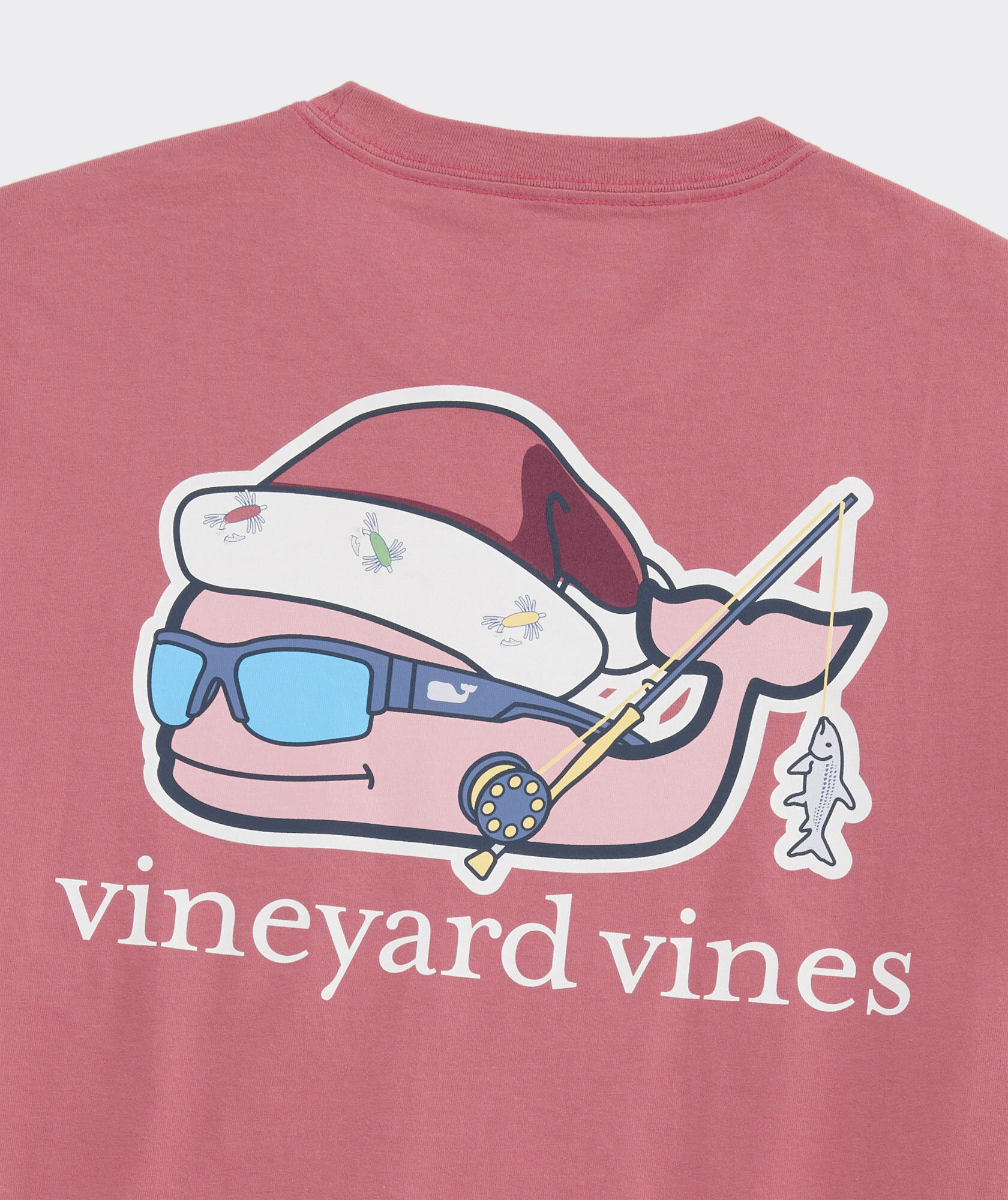 Fishing Santa Whale Short-Sleeve Pocket Tee