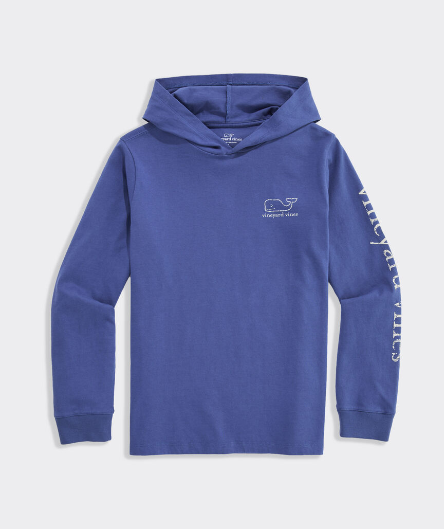 Boys' Vintage Whale Long-Sleeve Hoodie Tee