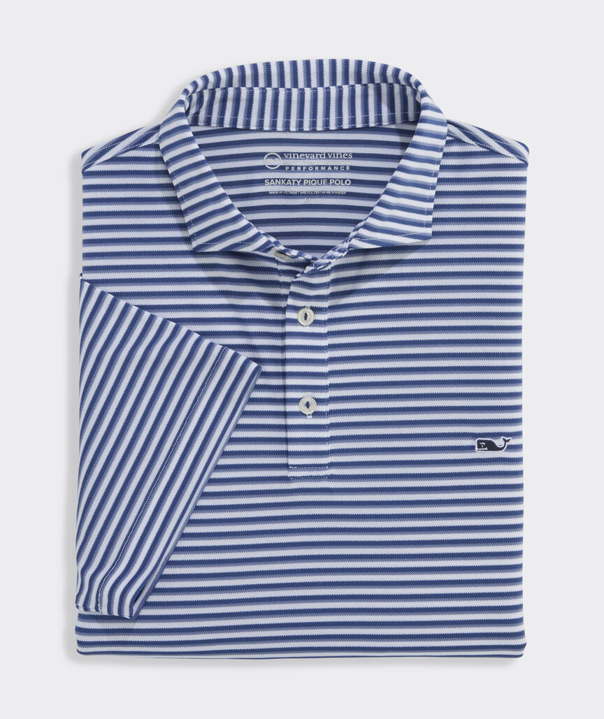 Performance Pique Striped Sankaty Polo