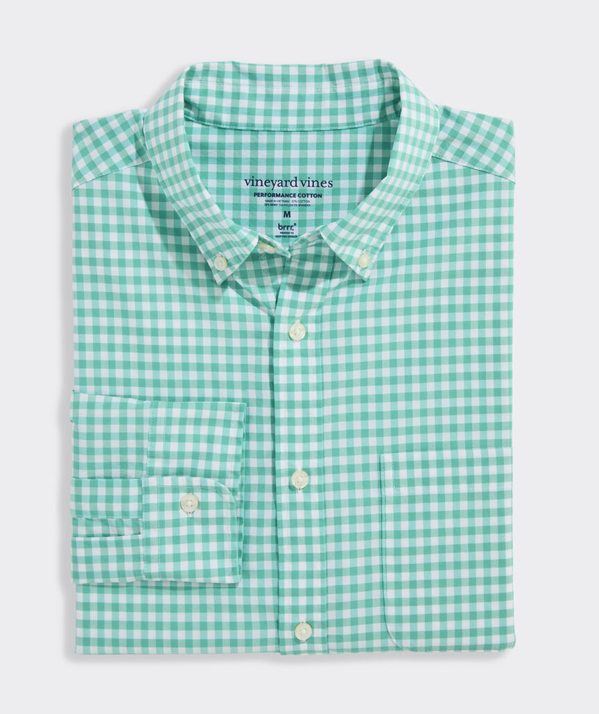 Performance Cotton Skysail Gingham Shirt