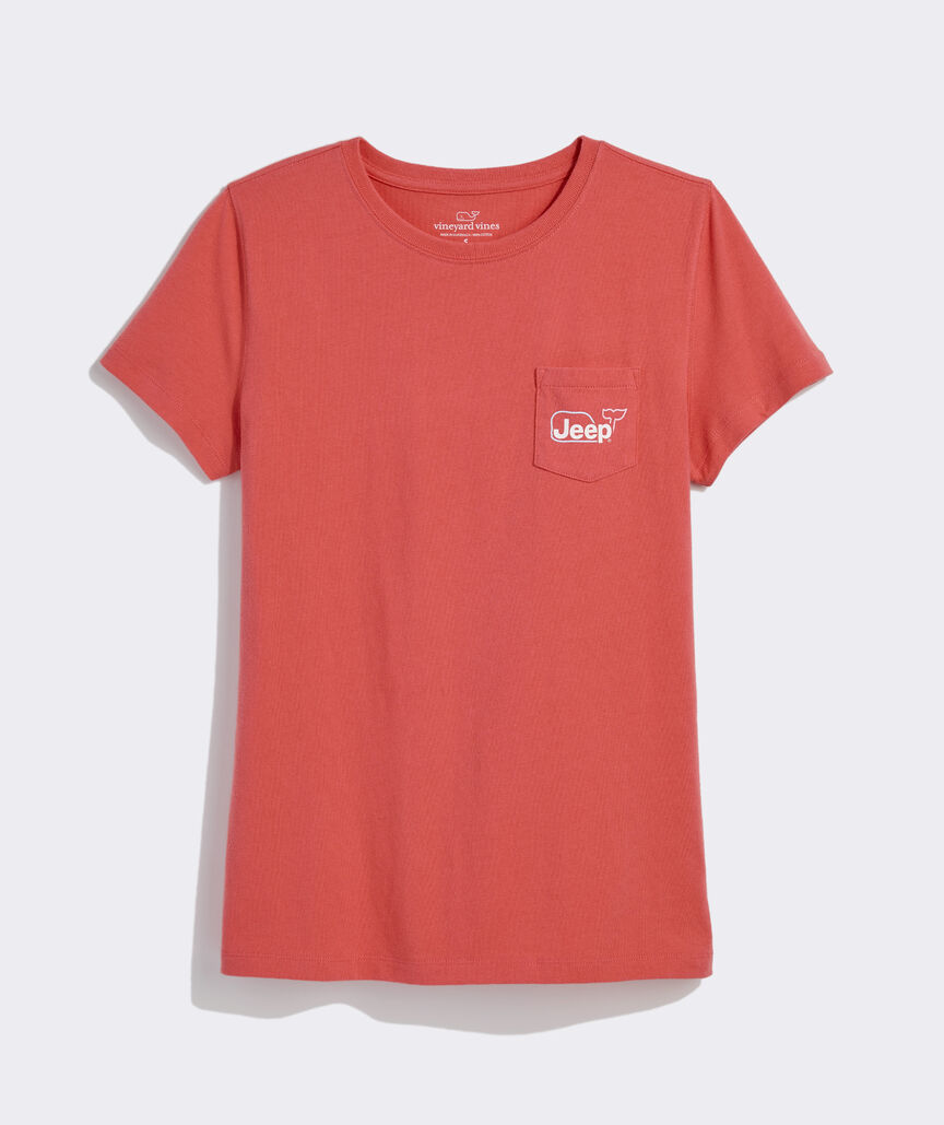 Jeep Collection Women's Whale Short-Sleeve Pocket Tee