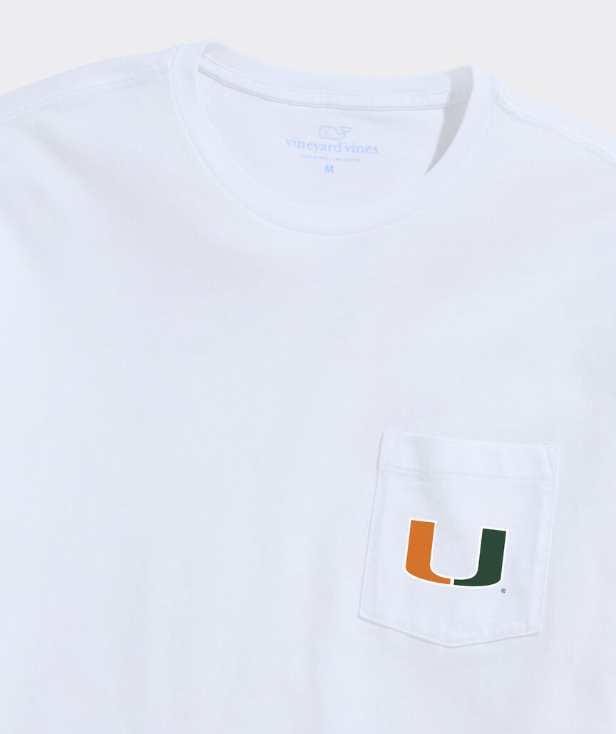 University of Miami Football Whale Short-Sleeve Pocket Tee