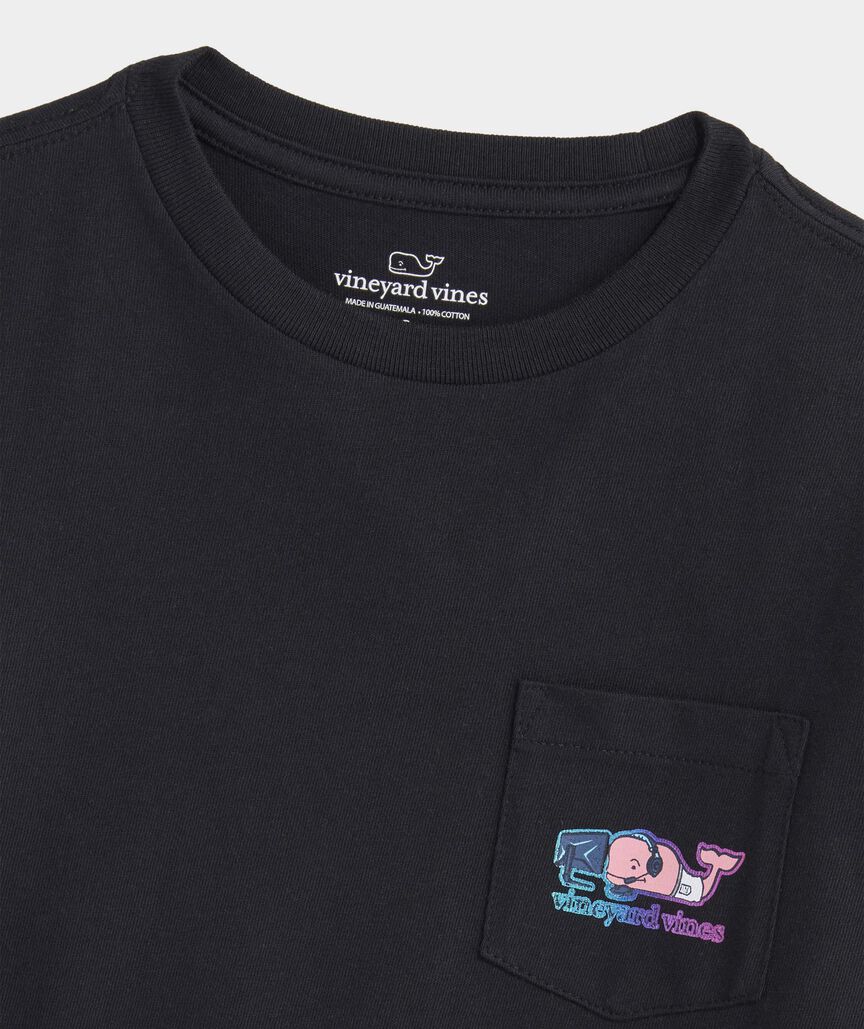 Boys' Gamer Character Whale Long-Sleeve Pocket Tee