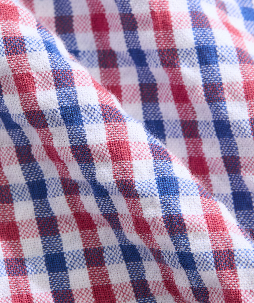 Boys' Seersucker Gingham Short-Sleeve Shirt
