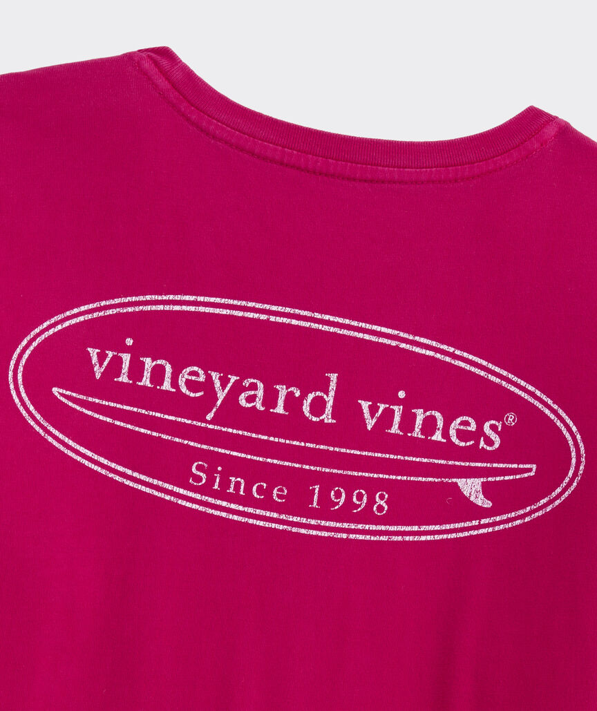 Women's Garment-Dyed Surf Logo Long-Sleeve Pocket Tee