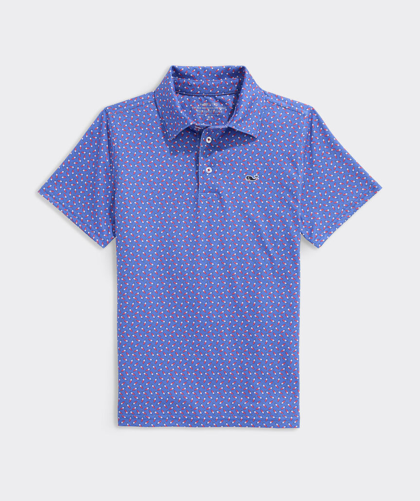 Boys' Performance Printed Sankaty Polo