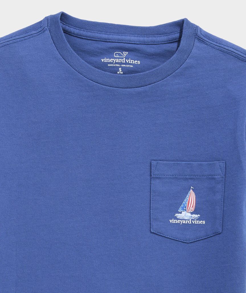 Boys' Painted Americana Sail Short-Sleeve Pocket Tee