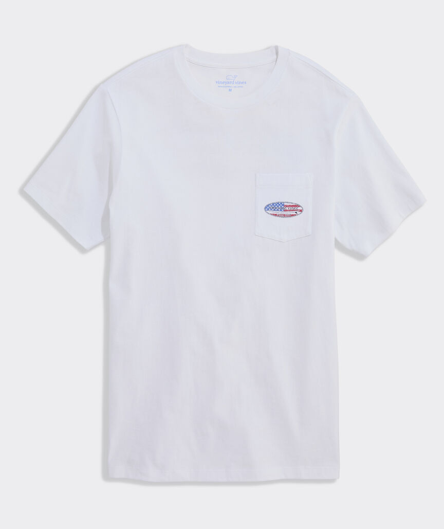 Drift Dye Classic USA Surf Logo Short-Sleeve Pocket Tee