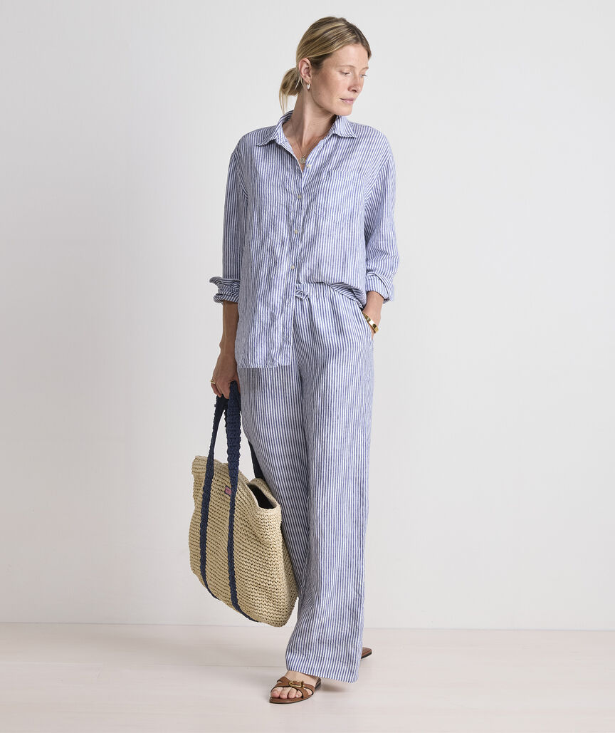 Tie-Waist Linen Pants